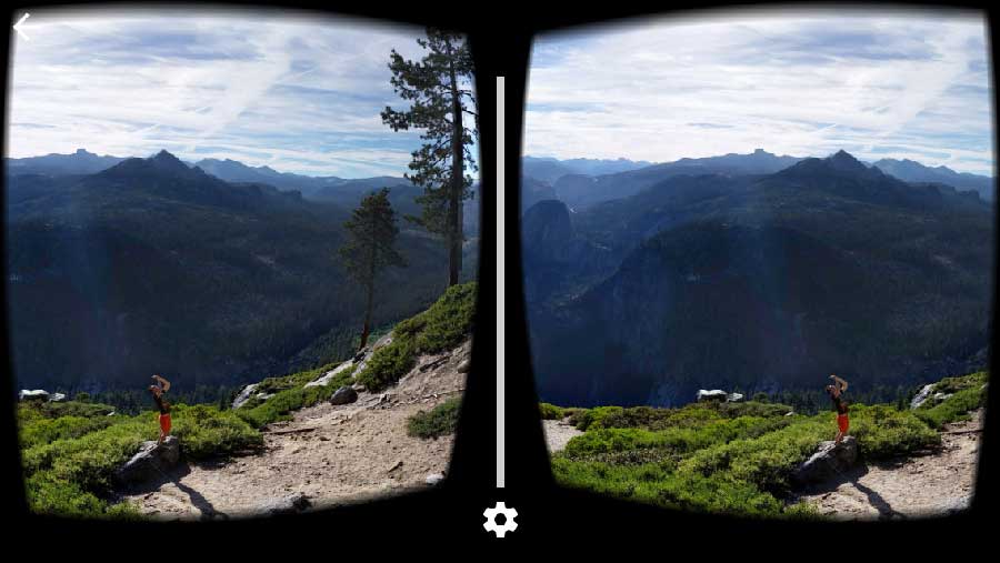 Google's street view app now supports VR headsets such as Google Cardboard,gear vr,etc.