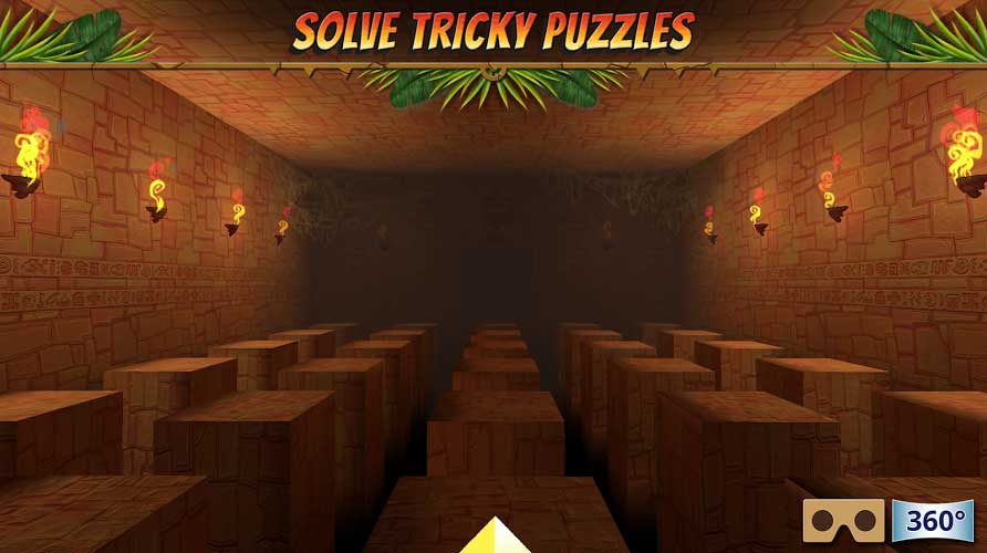 Hidden temple is a VR adventure game. You have to solve tricky puzzles to come out of the temple.