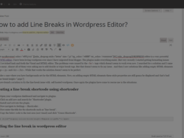 add line breaks to wordpress editor using shortcoder plugin
