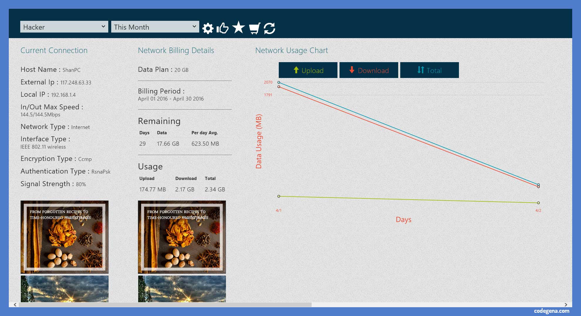 Data usage is a free app on the windows app store to monitor your data usage.