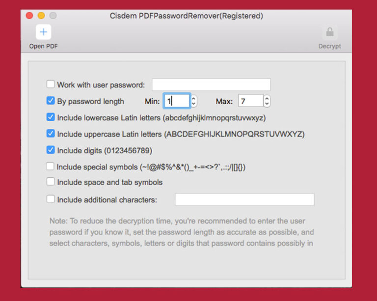 cisdem pdf password remover not decrypting mac