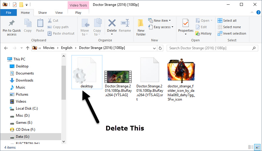 restore default folder icons