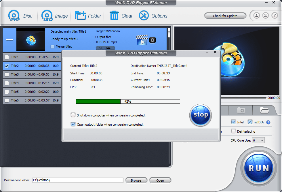 Backup dvd with winx dvd ripper (with nvidia acceleration)