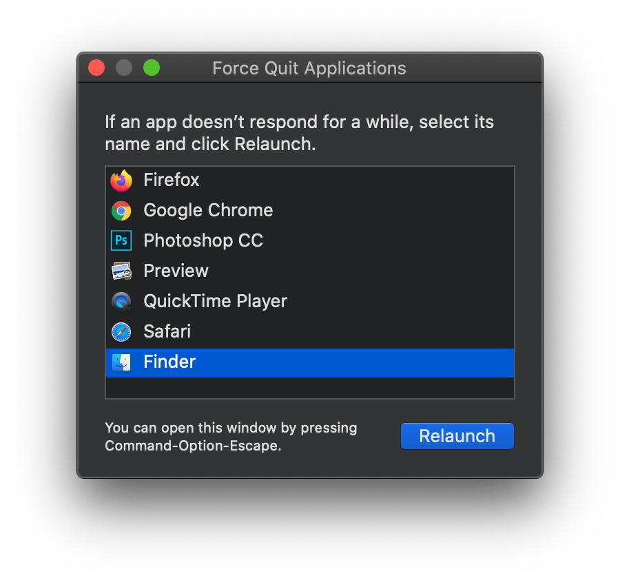 Force Quit applications quickly on macOS with this shortcut