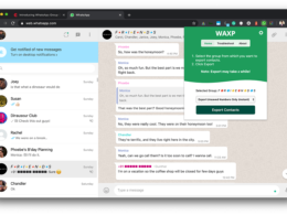 WhatsApp Contact Exporter (WAXP) extension allows you to extract/export your WhatsApp group contacts to CSV file