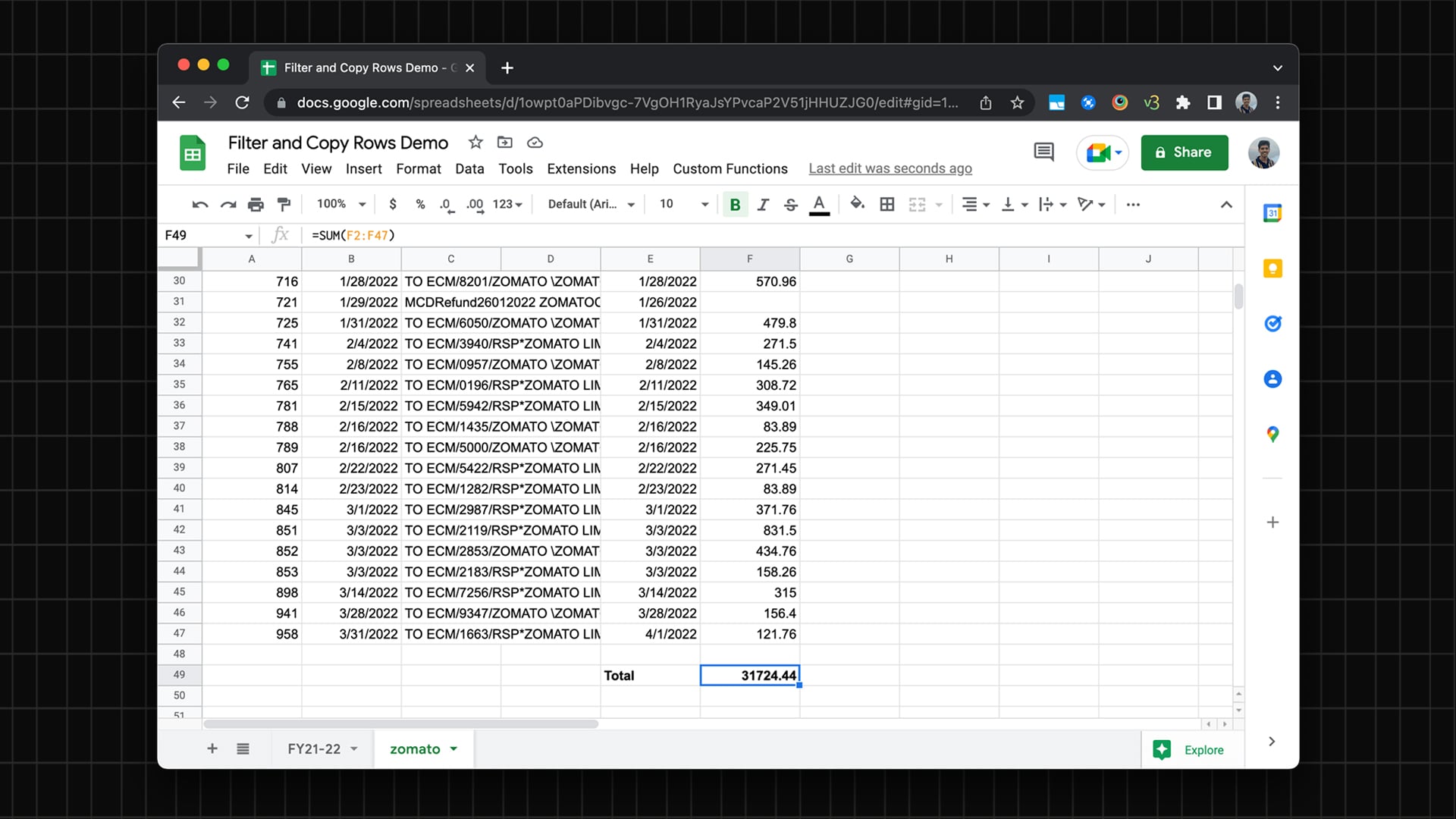 google-appscript-copy-row-from-one-sheet-to-another-based-on-cell